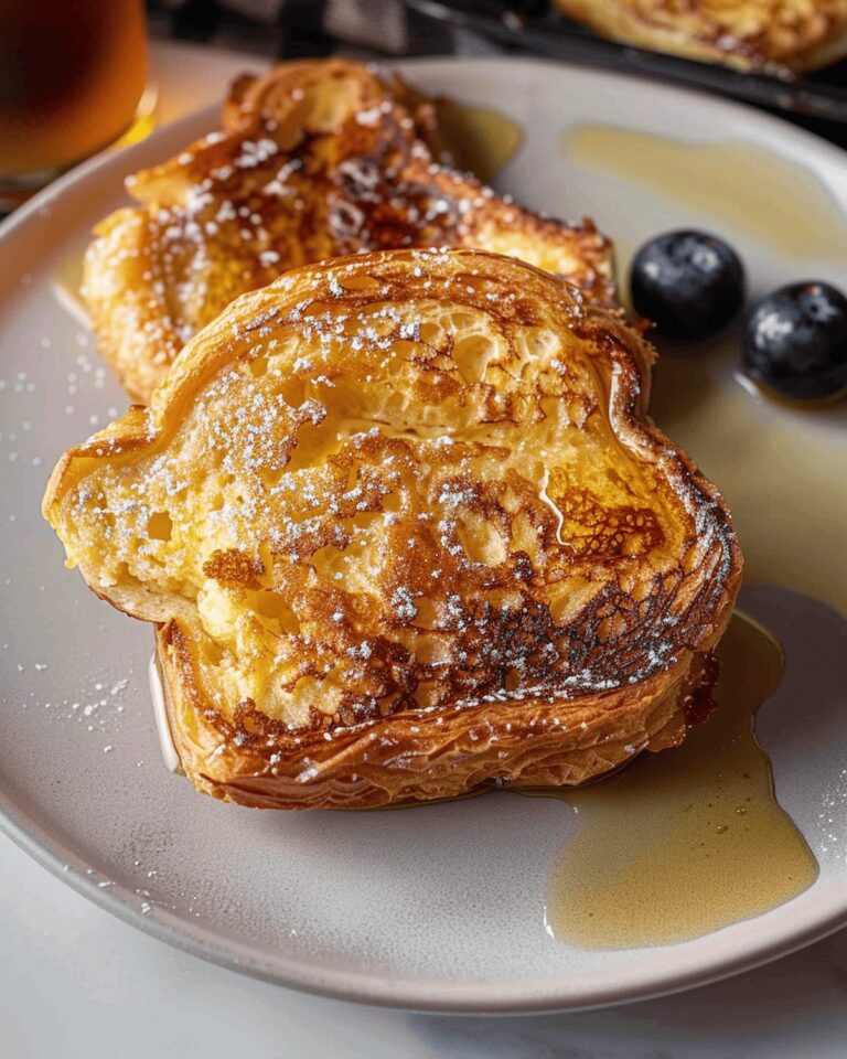 Crispy Golden Croissant Toast Recipe