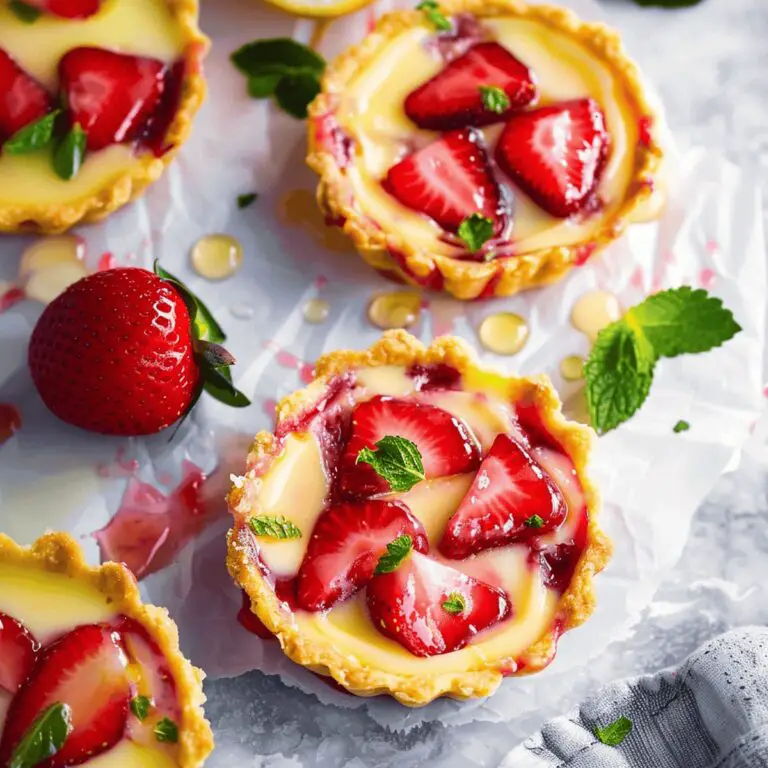 Strawberry Honey Custard Tarts With Lemon Curd Recipe