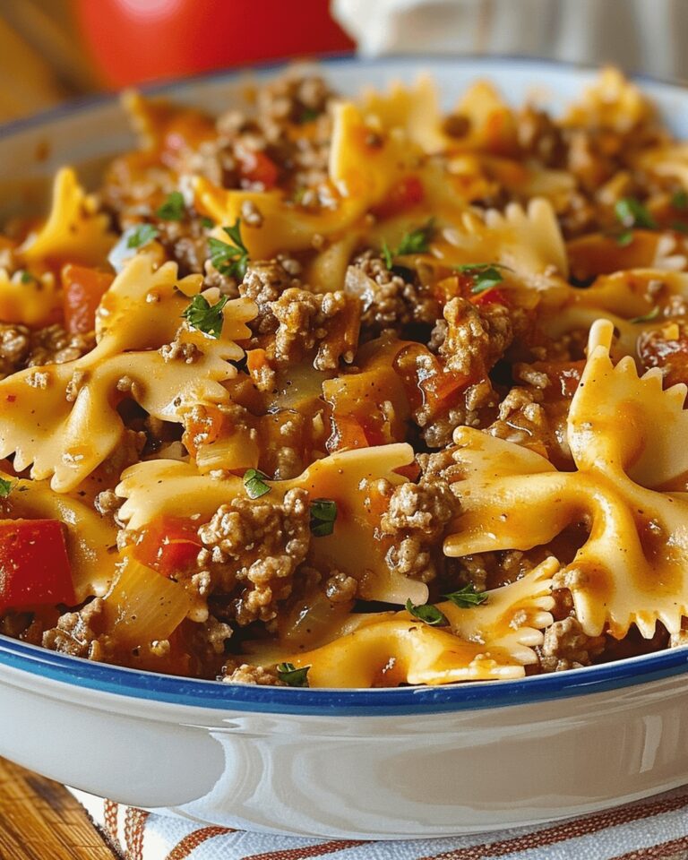 Cheesy Beef Pasta Skillet Recipe