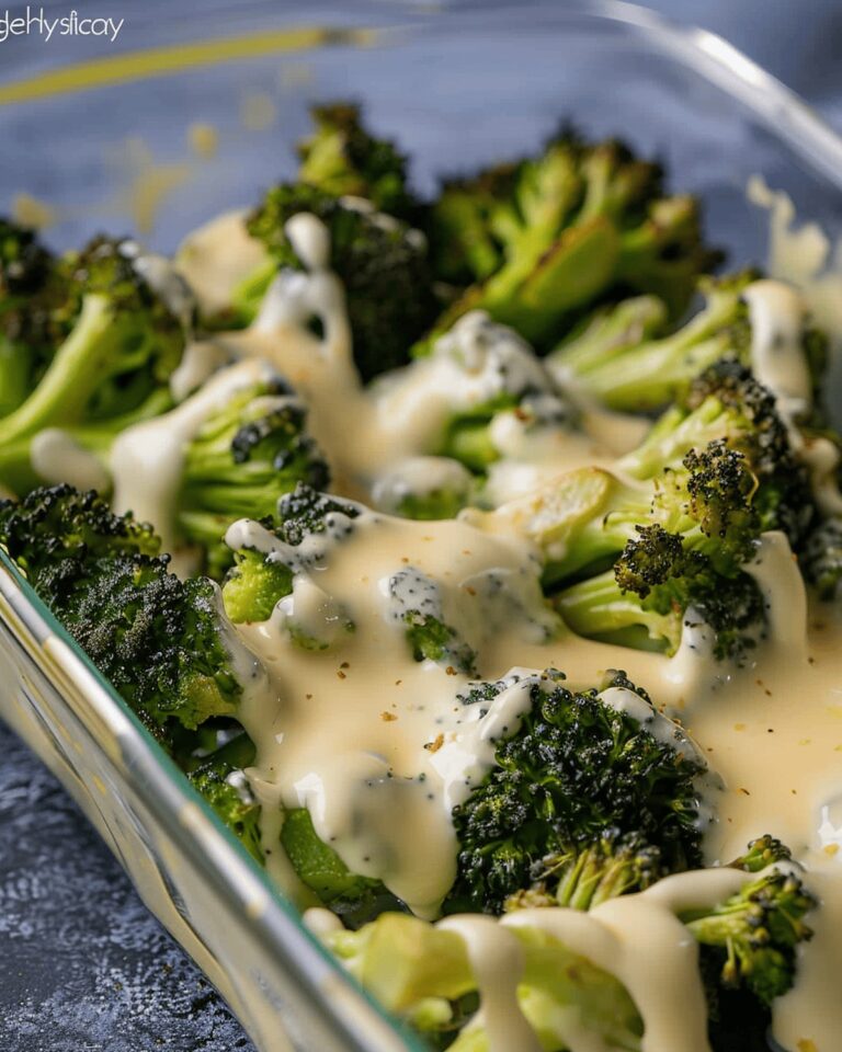 Crispy Broccoli With Cheese Sauce Recipe