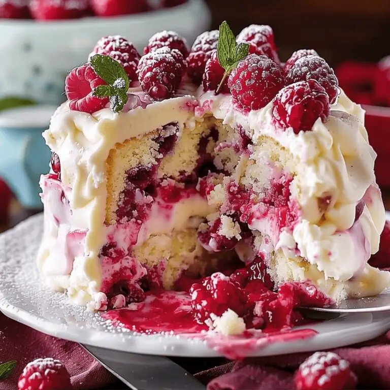 White Chocolate Raspberry Poke Cake Recipe