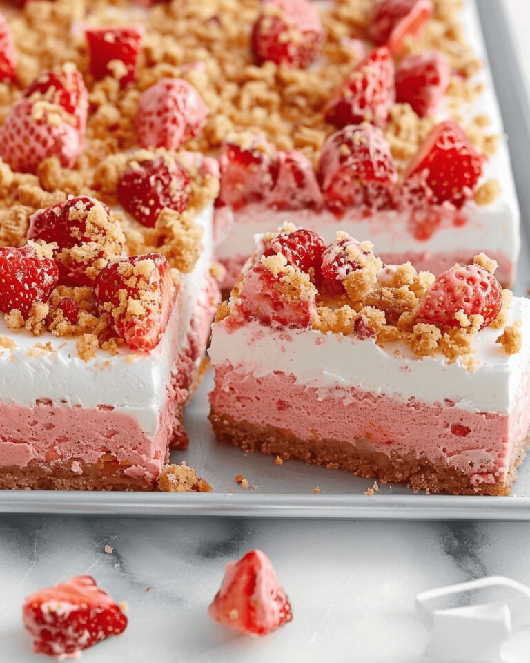 Tantalizing Strawberry Crunch Sheet Cake Recipe