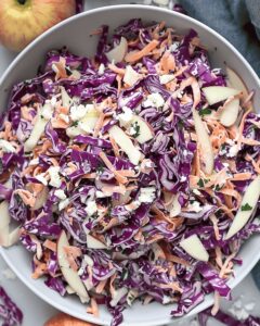 Vibrant Red Cabbage Coleslaw With Apple & Parmesan Recipe