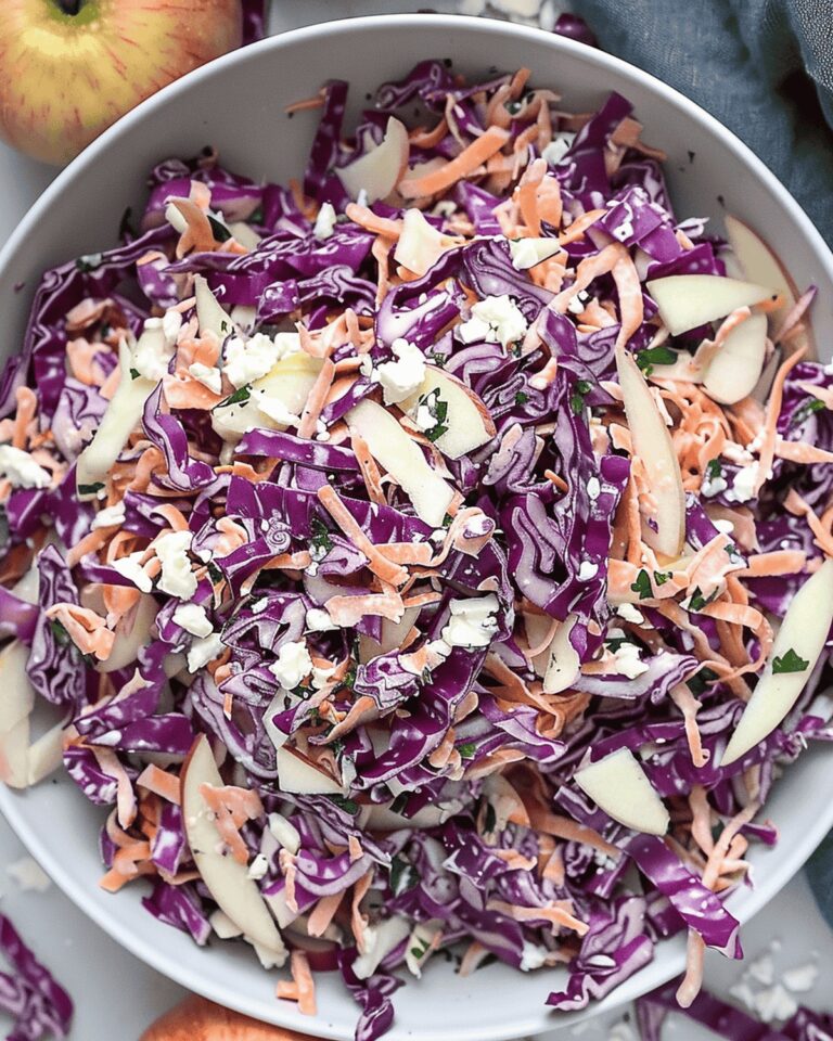 Vibrant Red Cabbage Coleslaw With Apple & Parmesan Recipe