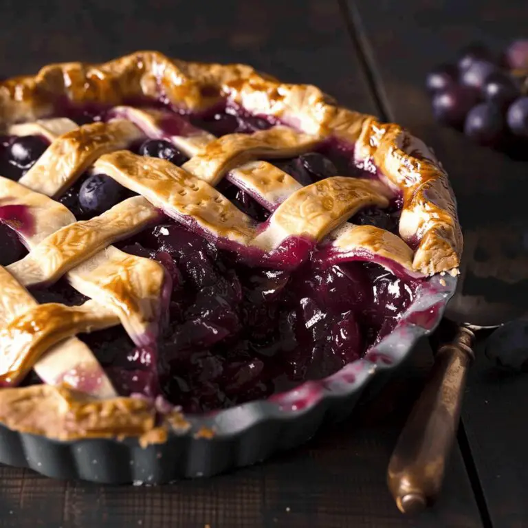 Concord Grape Lattice Pie Recipe