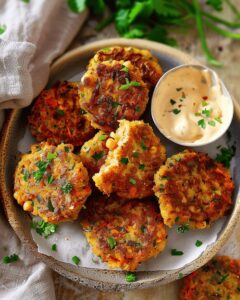 Crispy Vegetable Chickpea Fritters Recipe