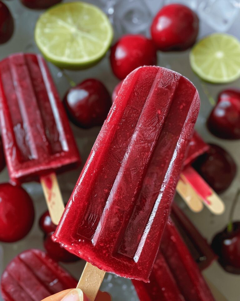 Vibrant Cherry Lime Popsicles Recipe
