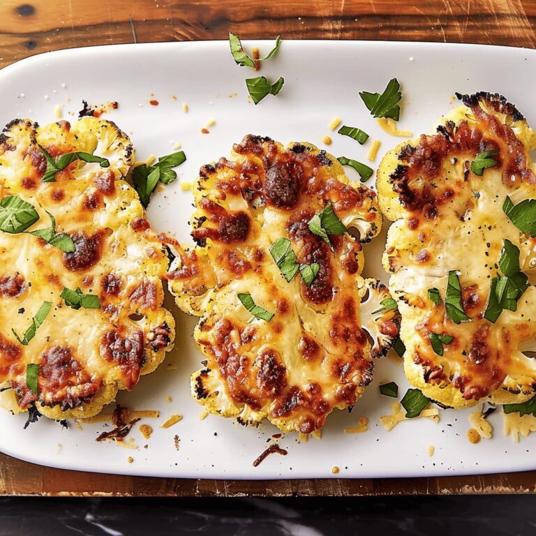 Crispy Cauliflower Parmesan Steaks Recipe