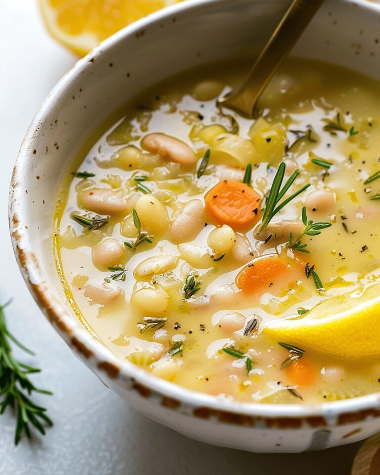 Velvety Lemon Rosemary White Bean Soup Recipe