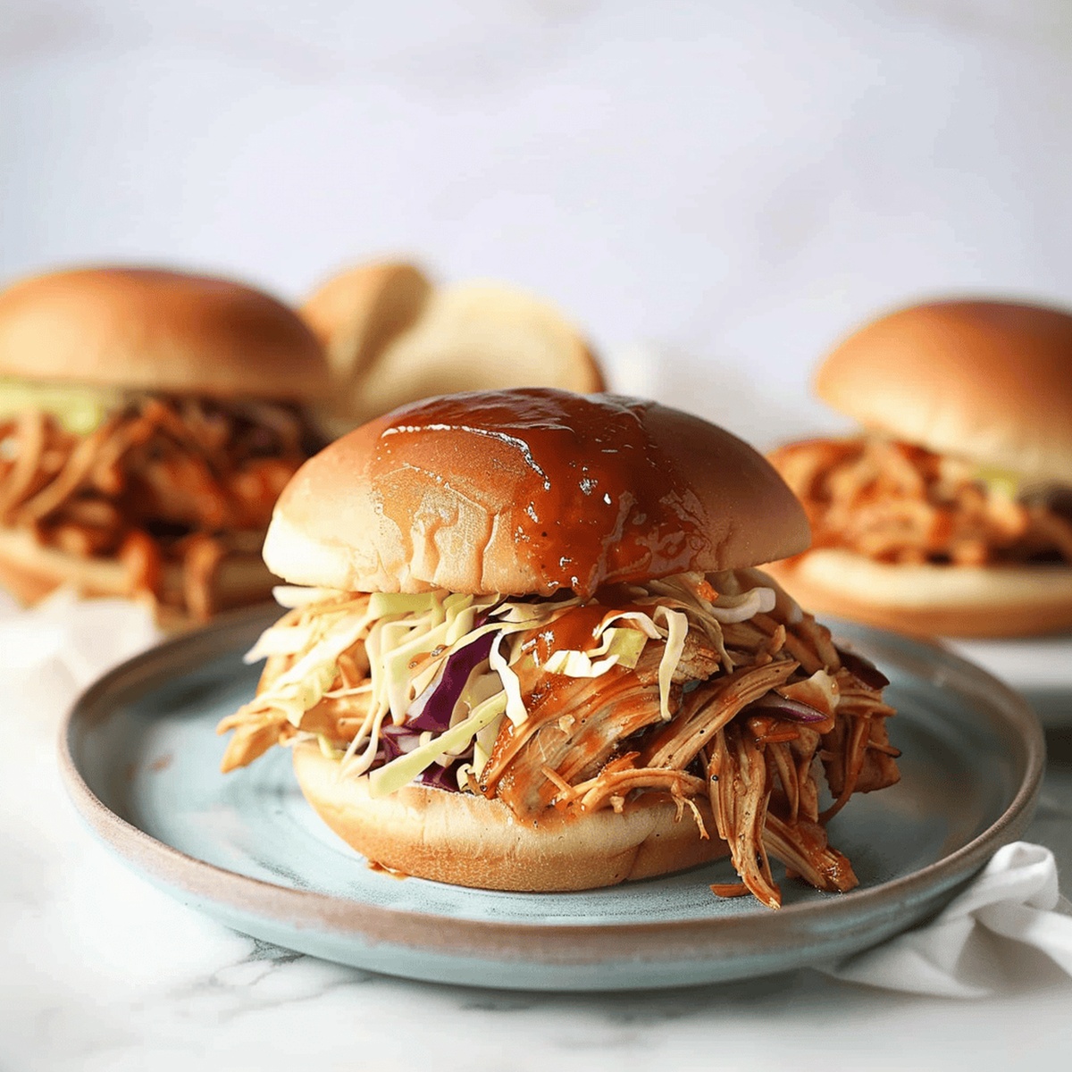 Tender Slow Cooker BBQ Chicken Sandwiches Recipe