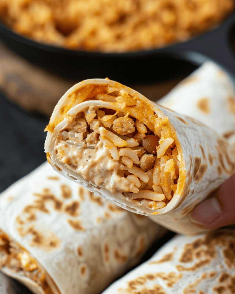 Gooey Bean and Rice Burrito Recipe