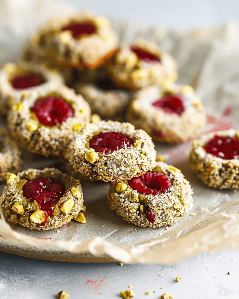 Velvety Raspberry Pistachio Thumbprints Recipe