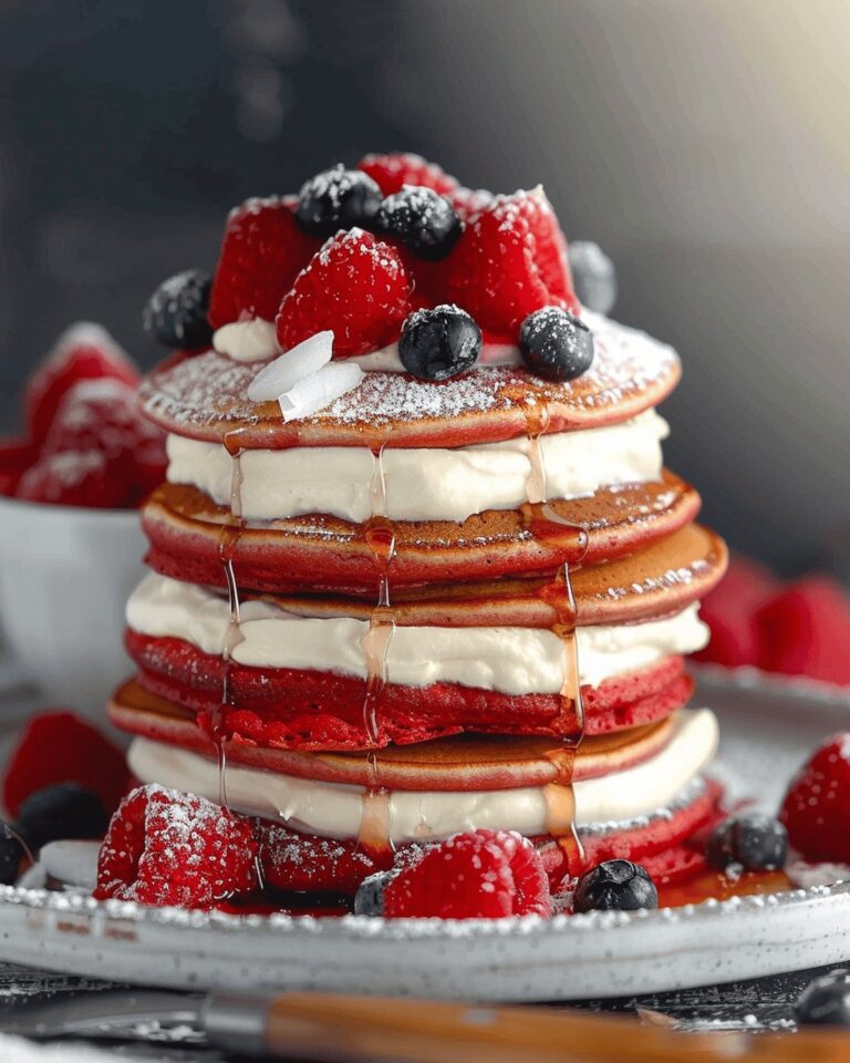 Velvety Red Velvet Pancakes Recipe