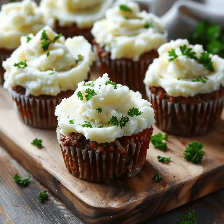 Meatloaf Cupcakes With Whipped Potato Topping Recipe