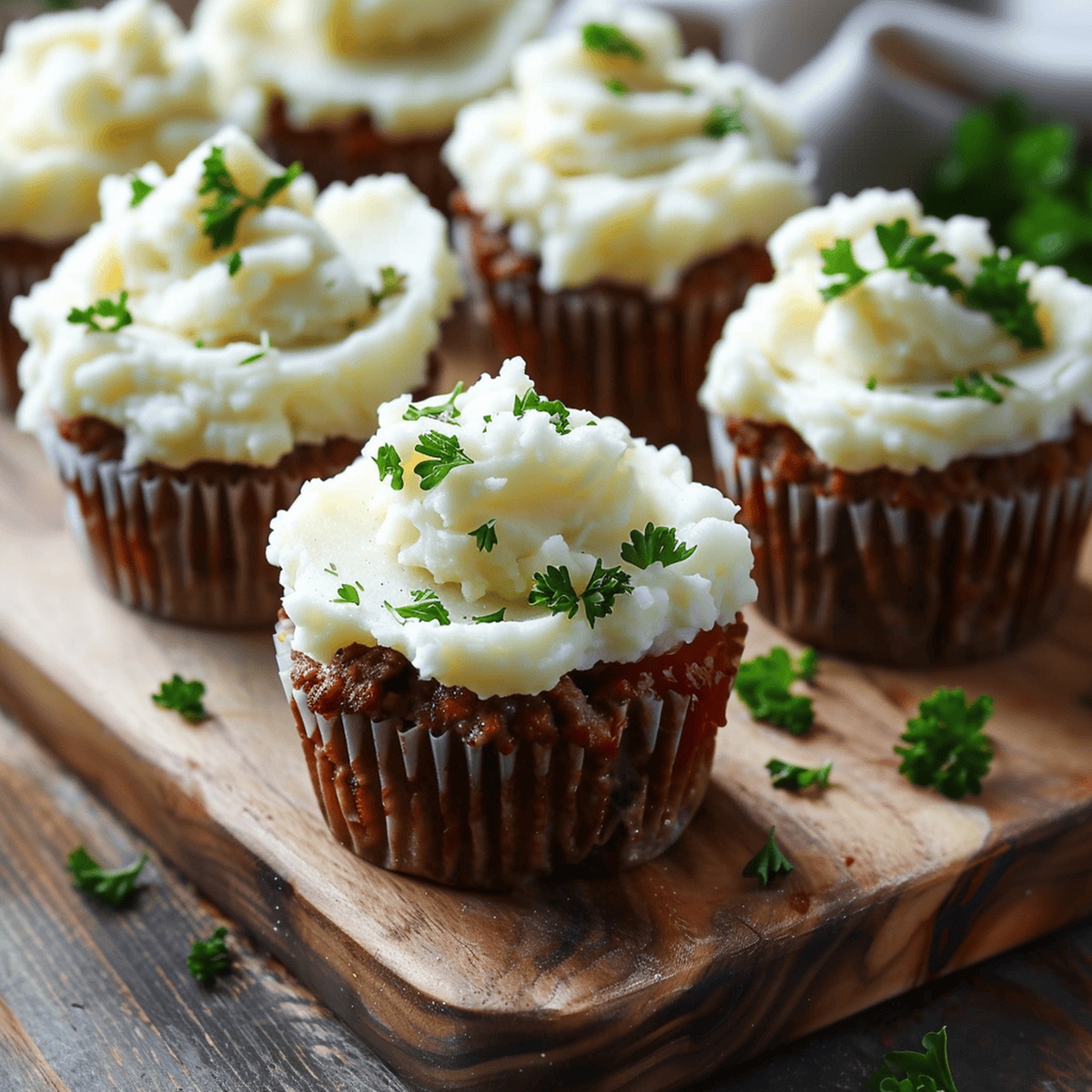 Meatloaf Cupcakes With Whipped Potato Topping Recipe