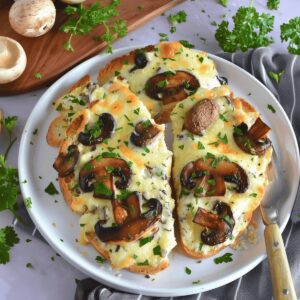 Four Cheese Mushroom Toasts Recipe