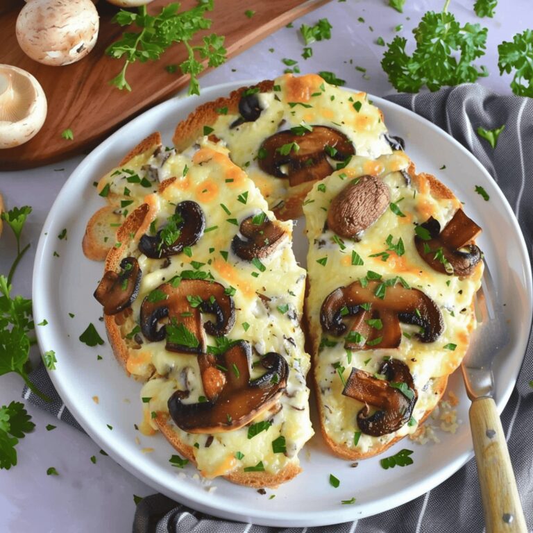 Four Cheese Mushroom Toasts Recipe