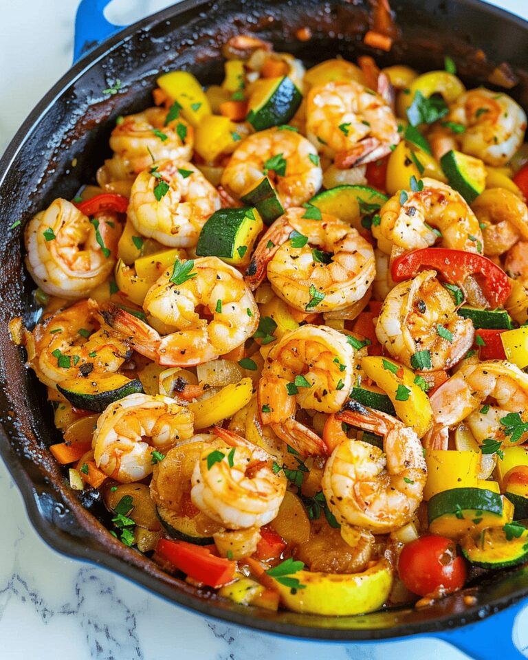 Sizzling Shrimp Veggie Skillet Recipe