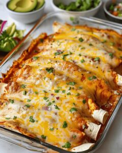Cheesy Cream Cheese Chicken Enchiladas Recipe