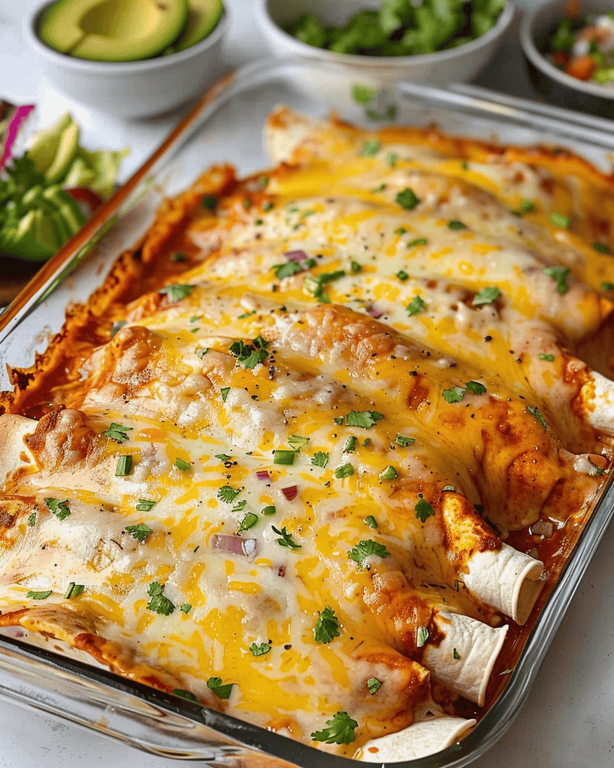 Cheesy Cream Cheese Chicken Enchiladas Recipe