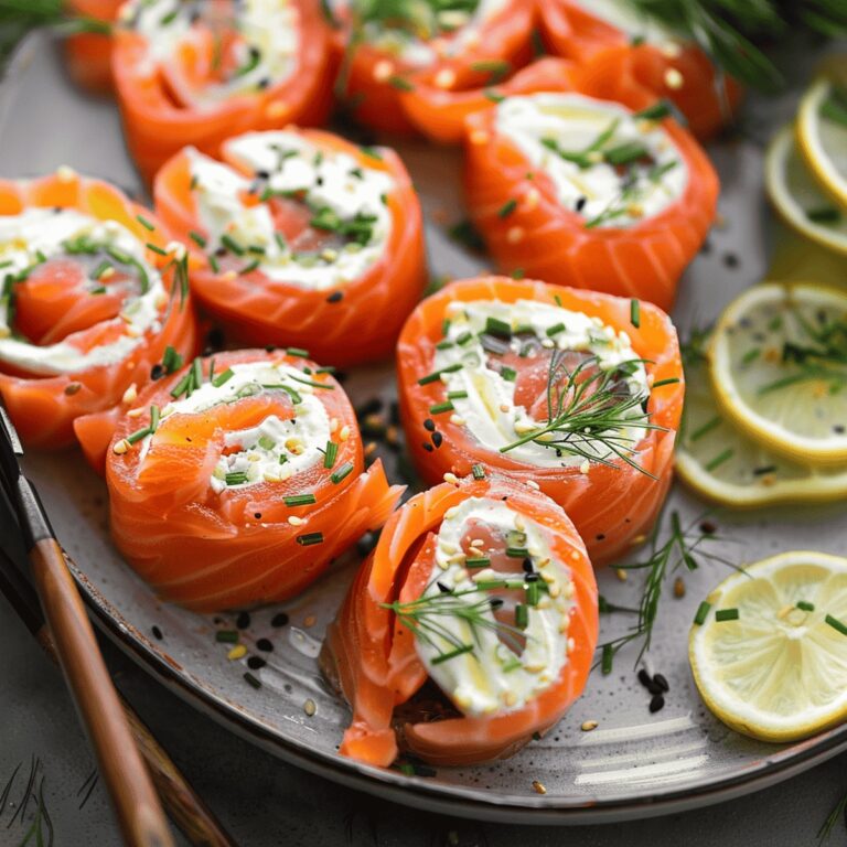 Elegant Smoked Salmon Roll Ups Recipe