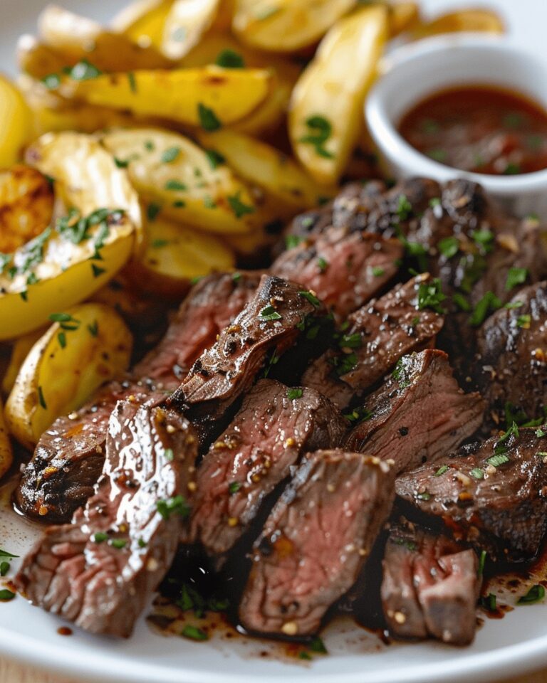 Beef Bites And Crispy Potato Fries Recipe