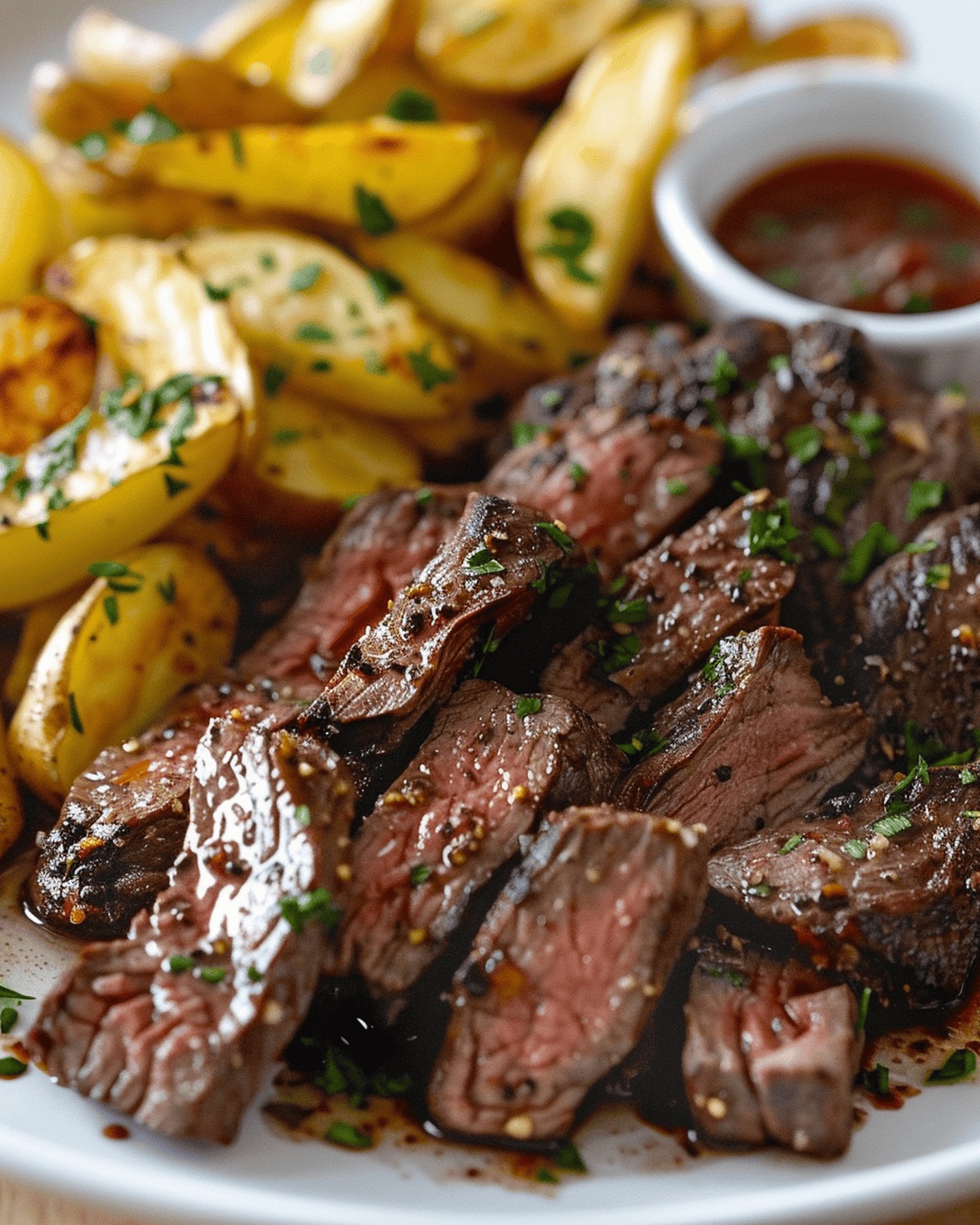 Beef Bites And Crispy Potato Fries Recipe