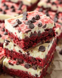 Red Velvet Chocolate Chip Cheesecake Bars Recipe