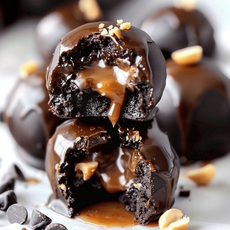 Salted Caramel Peanut Brownie Bombs Recipe