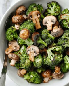 Crispy Roasted Broccoli And Mushrooms Recipe
