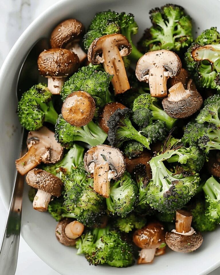 Crispy Roasted Broccoli And Mushrooms Recipe