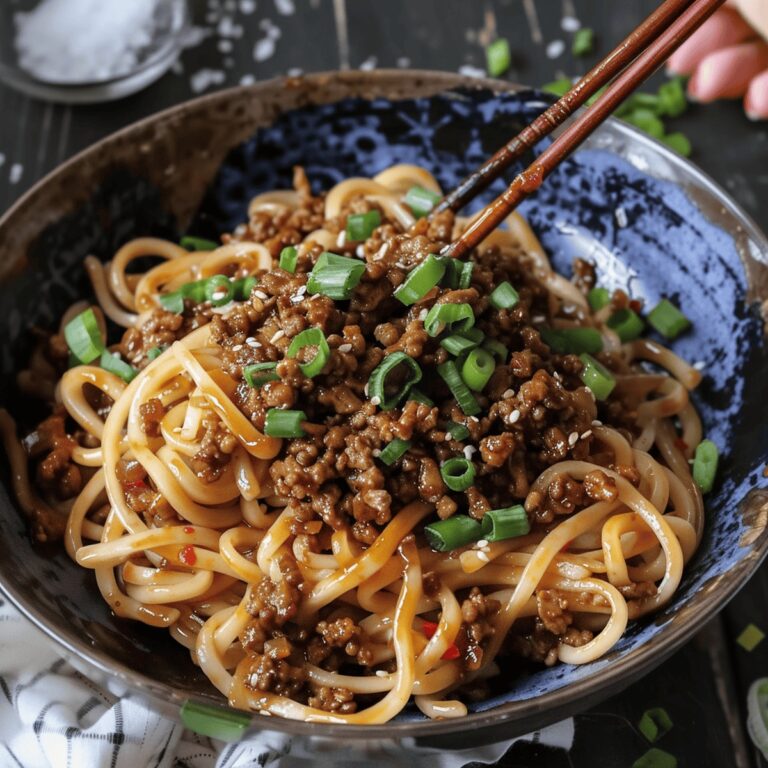 Ground Beef Mongolian Noodles Recipe
