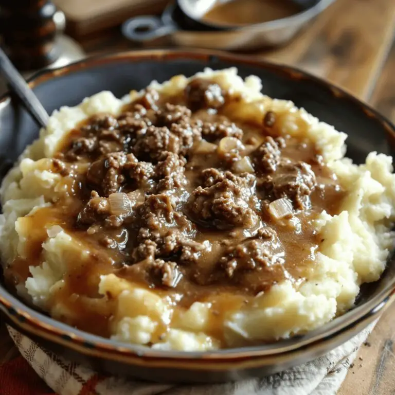 Hearty Beef And Potato Gravy Bowl Recipe