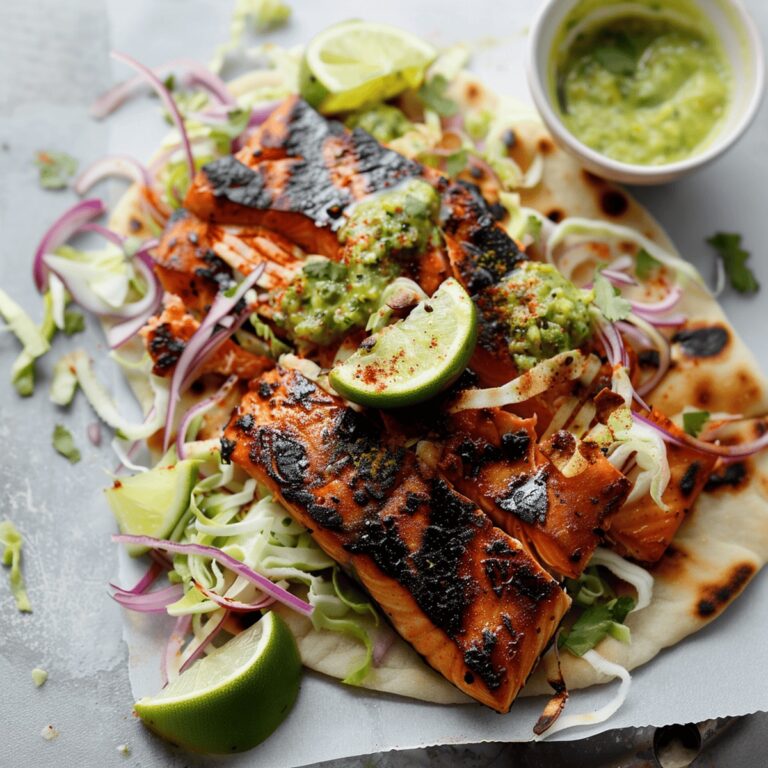 Blackened Salmon With Grilled Naan Recipe