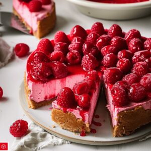 Easy Baked Raspberry Cheesecake Recipe