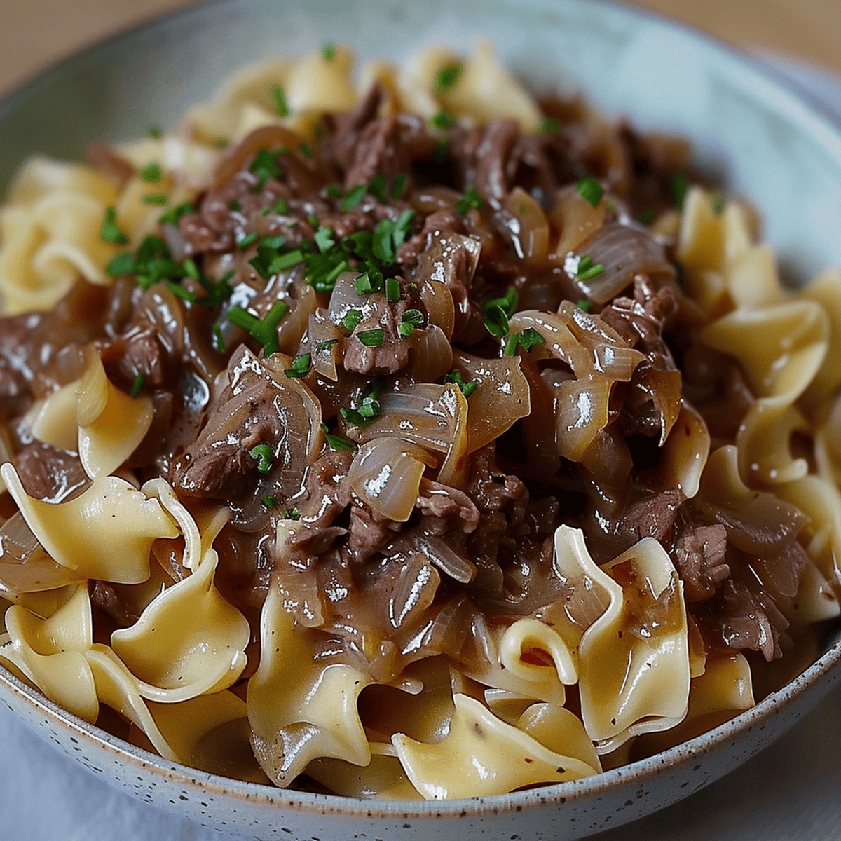 French Onion Beef And Noodles Recipe