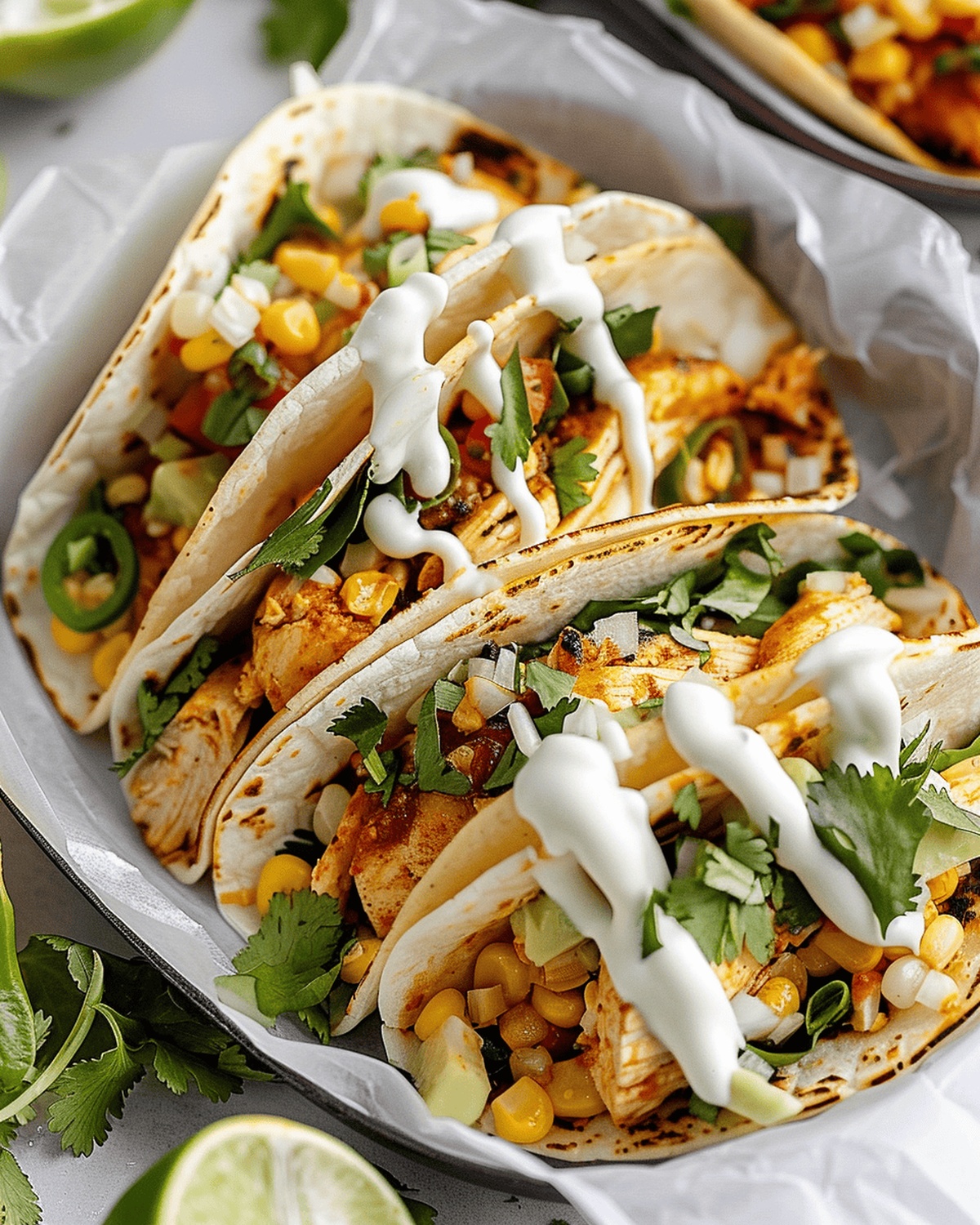 Crispy Corn Chicken Tacos Recipe