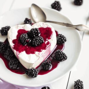 Heart Of Cream With Blackberry Glaze Recipe