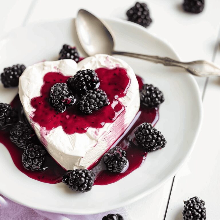 Heart Of Cream With Blackberry Glaze Recipe