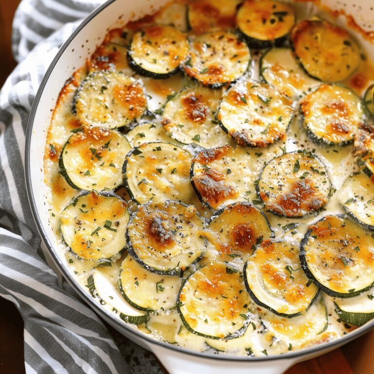 Creamy Parmesan Baked Zucchini Recipe