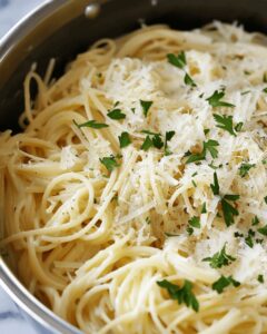 Creamy Garlic Parmesan Angel Hair Pasta Recipe