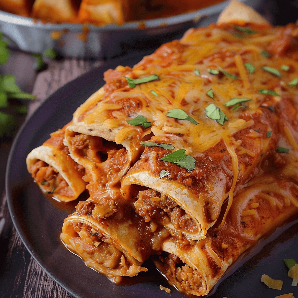 Lentil Loaded Vegan Enchiladas Recipe