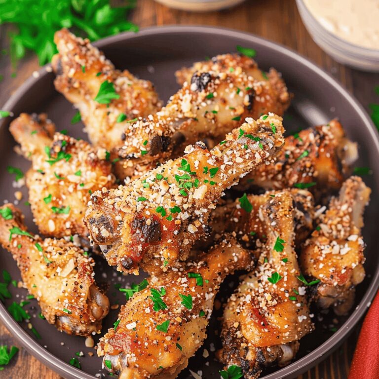Crispy Garlic Parmesan Chicken Wings Recipe