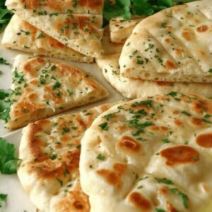 Garlic Coriander Flatbreads Recipe