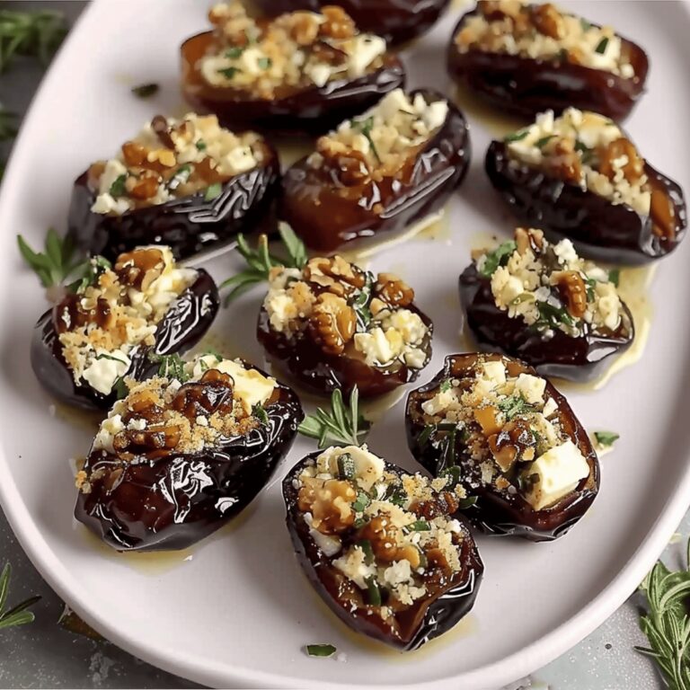 Feta-Parmesan Roasted Stuffed Dates Recipe