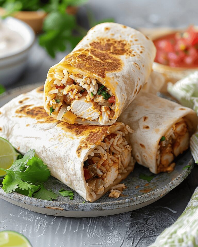 Crunchy Chicken, Rice, & Bean Burritos Recipe