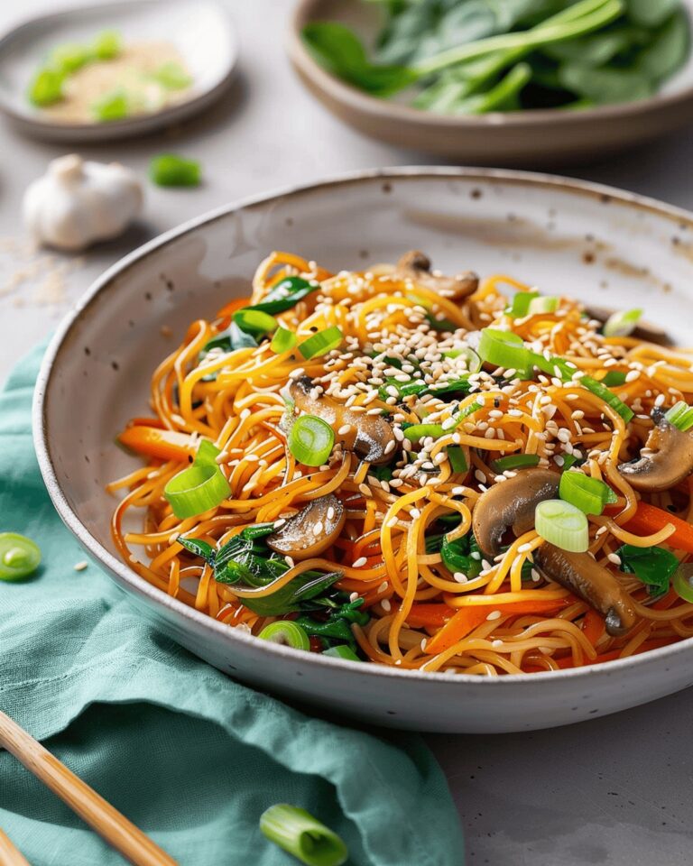 Silky Sesame Stir Fry Noodles Recipe