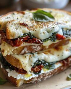 Sun-Dried Tomato, Spinach, And Ricotta Toasted Delight Recipe