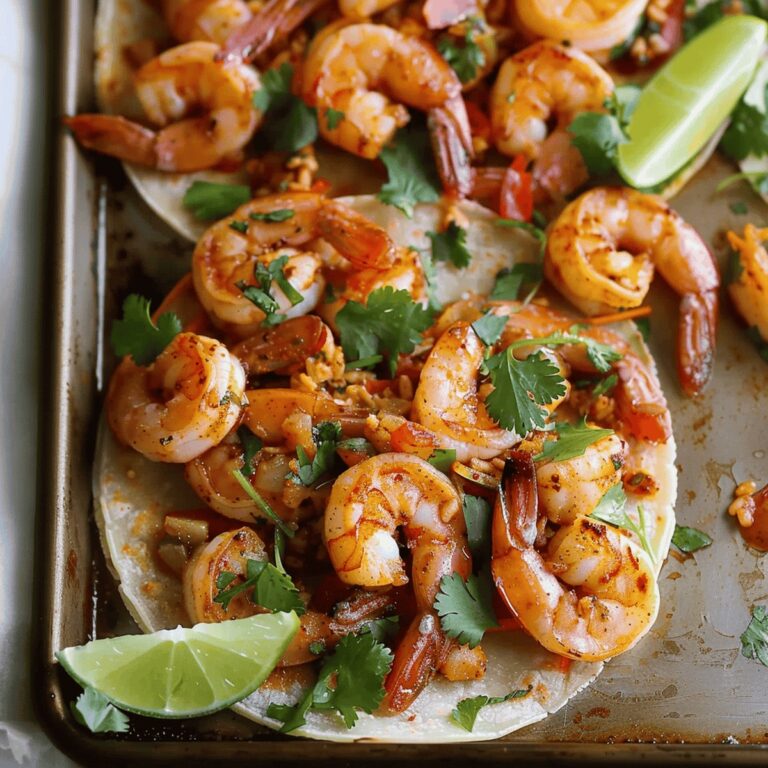 Fiery Sheet Pan Shrimp Tacos Recipe