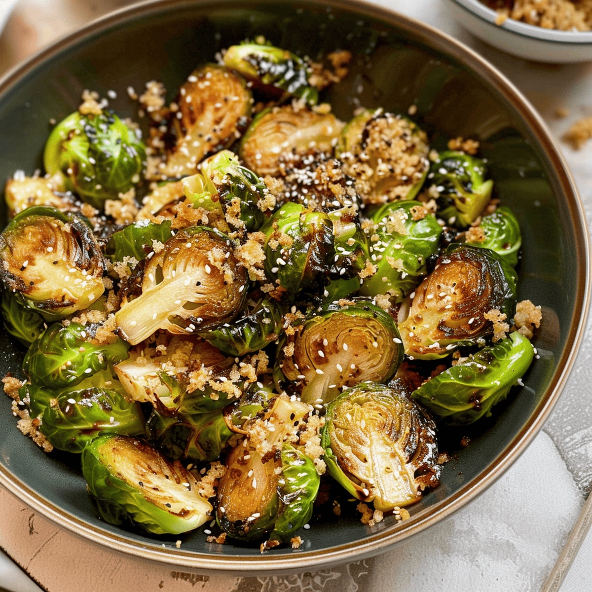 Miso-Sesame Glazed Brussels Sprouts Recipe